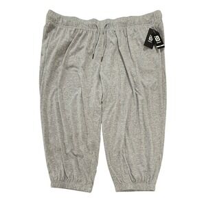 Ideology Women's Performance Plus Size 3X Cropped Jogger Pants Gray NWT 255